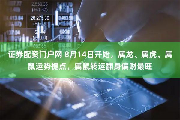 证券配资门户网 8月14日开始，属龙、属虎、属鼠运势提点，属鼠转运翻身偏财最旺